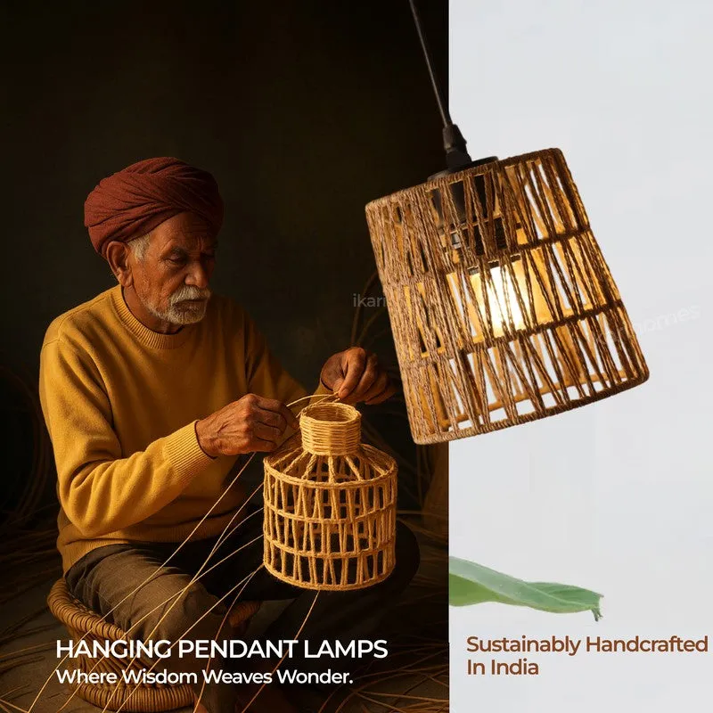 Valran Ceiling Rattan Raffia Ceiling Lamp media 6