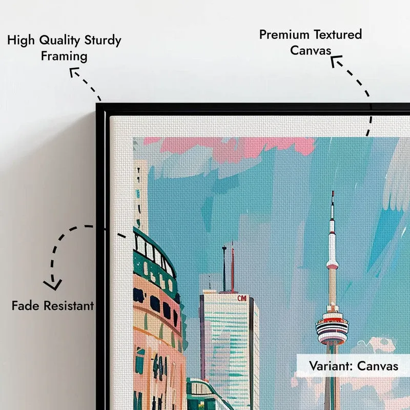 Vintage Toronto Framed Canvas Wall Painting media 7