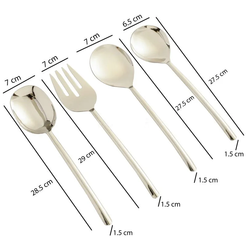 Ava Luxe Serving Set (Silver) - Four Piece Set media 7