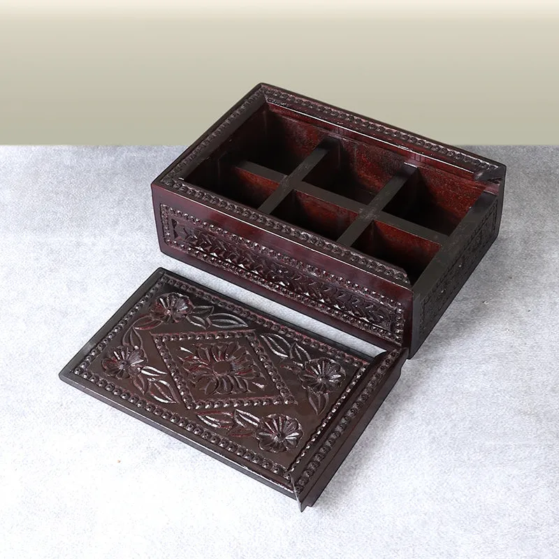 Layra Mango Wood Masala Box media 5