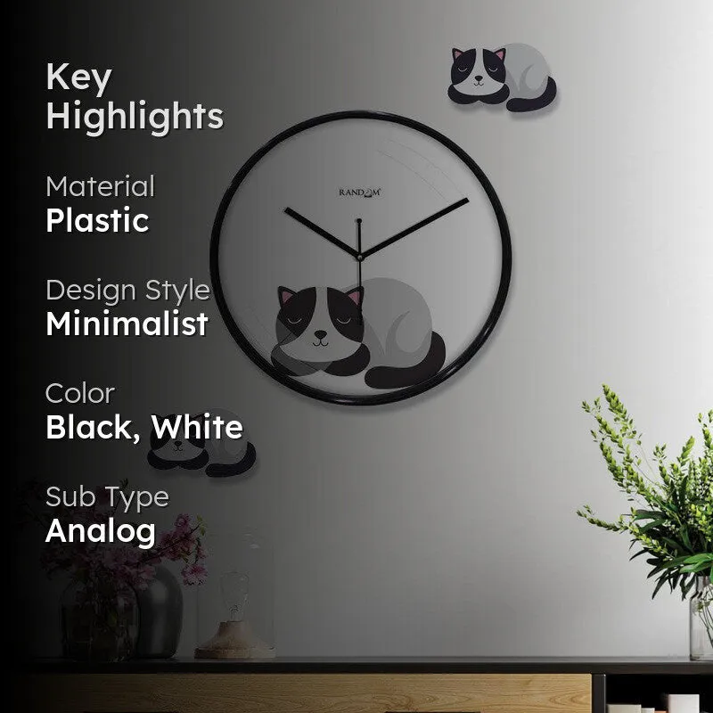 Cat Nap Time Wall Clock media 2