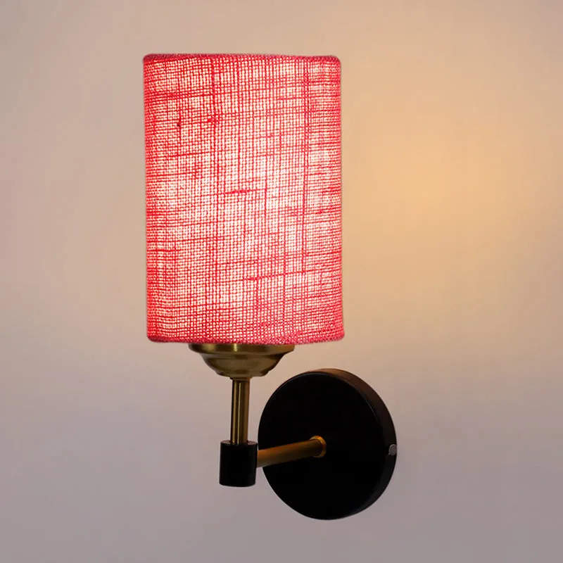Sienna Sleek Jute Wall Lamp - Pink media 4