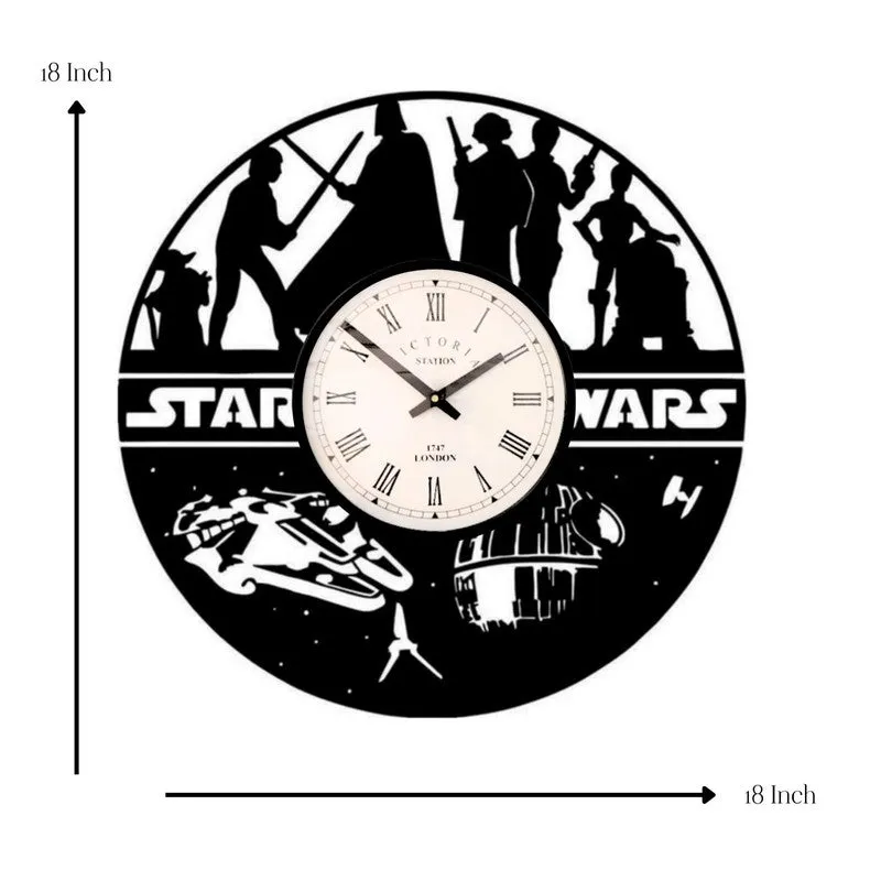 Orbion Steel Analog Wall Clock - Black media 7