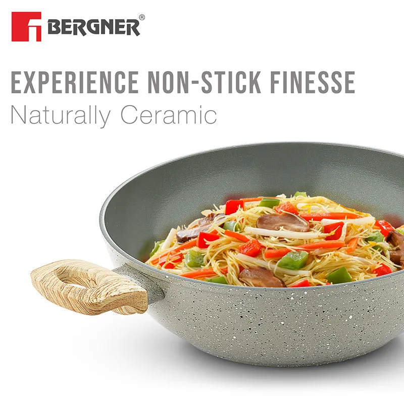 Bergner Ever Glide Non-Stick Kadhai With Lid (27 cm/3000 mL) - Set of Two media 5