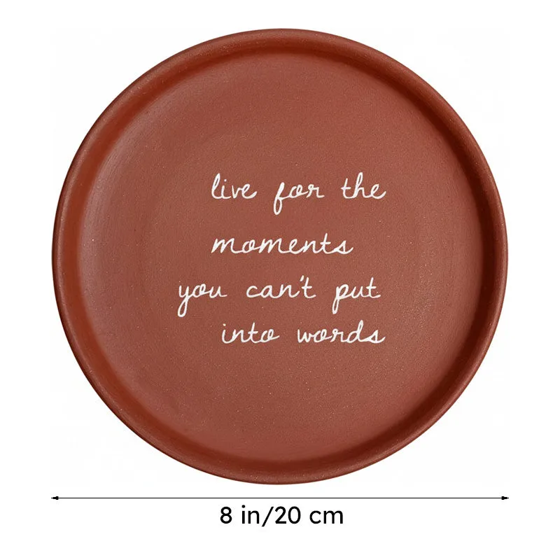 Live For The Moments Terracotta Wall Plate media 7