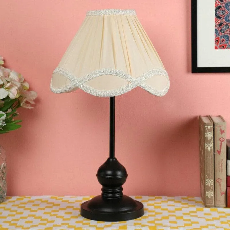 Margot Misa Fabric Table Lamp - White,Black media 3