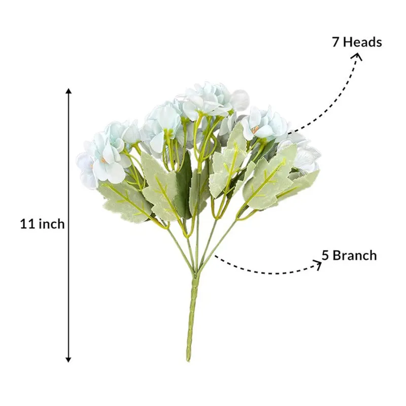 Blooms Hydrangea Artificial Flowers (Blue) - Set Of Two media 7