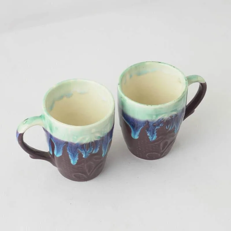 Water Ceramic Coffee Mug (300 mL) - Two Piece Set media 4