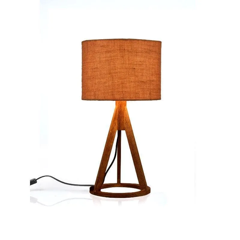 Classy With Twist Fabric Table Lamp - Brown media 4