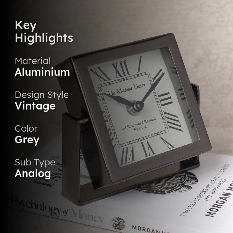 Curae Table Clock - Black media 2
