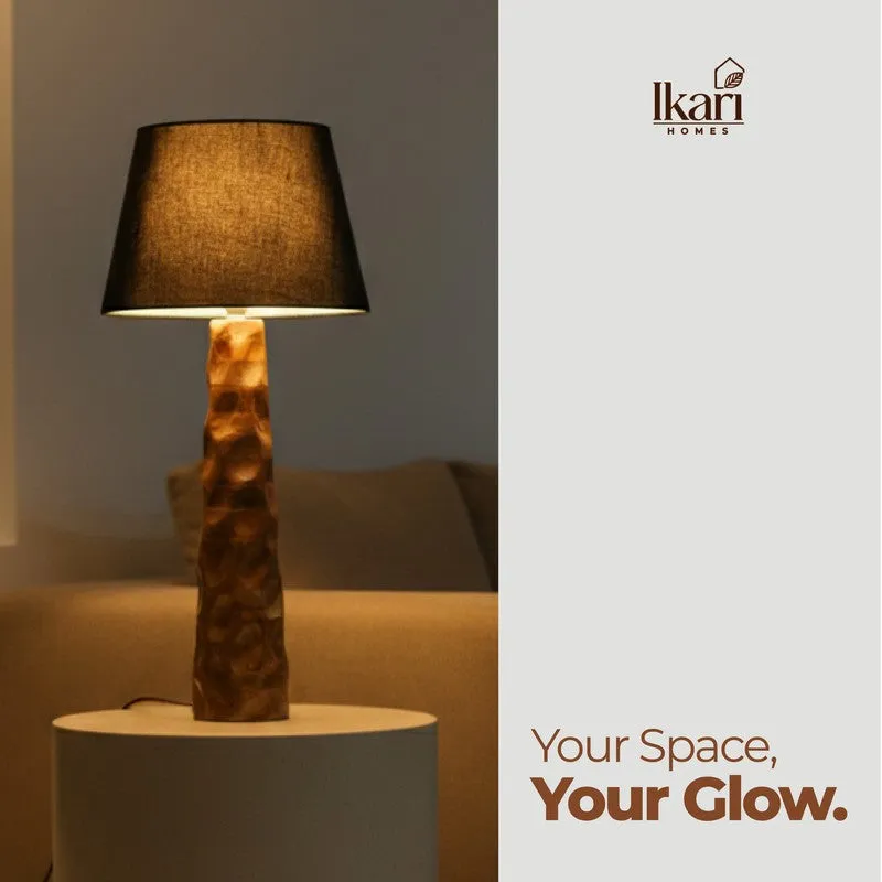 Sculpted Black Mango Wood Floor Lamp media 9