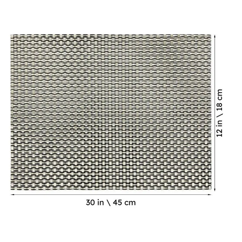 Vionne Black Rectangle PVC Table Mats - Set Of Four media 6
