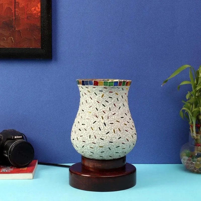 Speckly Mosaic Glass Table Lamp - Multicolor media 3