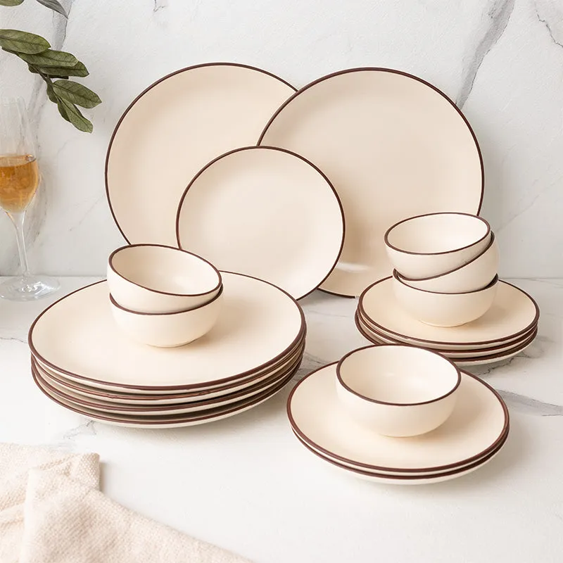 Riddo Dining Set (Off White) - 18 Piece Set media 1