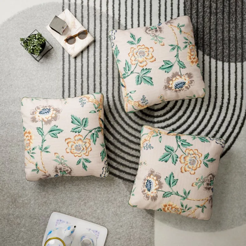 Soft Botanica Cotton Cushion Covers - Set Of Three media 1