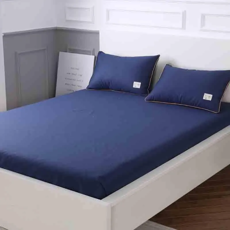 Elegant in Blue Cotton Bedsheet - 210 TC media 1