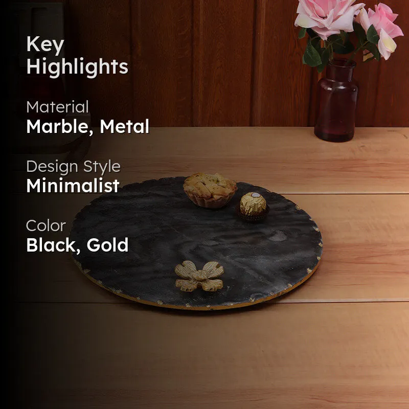 Scotia Flora Marble Platter - Black media 2