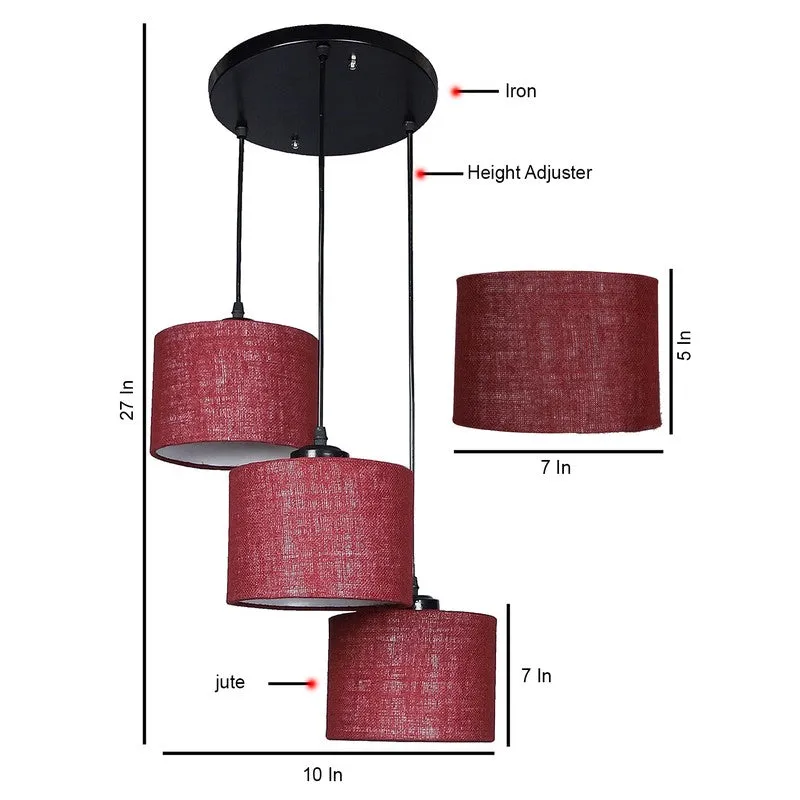 Lumera Drift Metal Ceiling Lamp - Maroon media 8