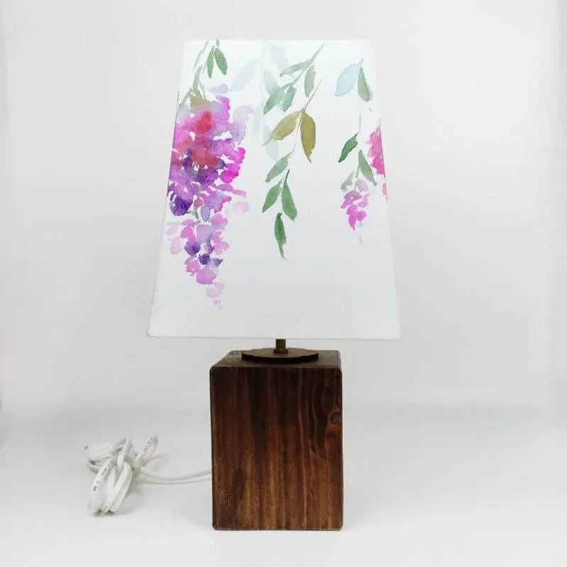 Lush Cascade Handpainted Fabric Table Lamp - Multicolor media 6