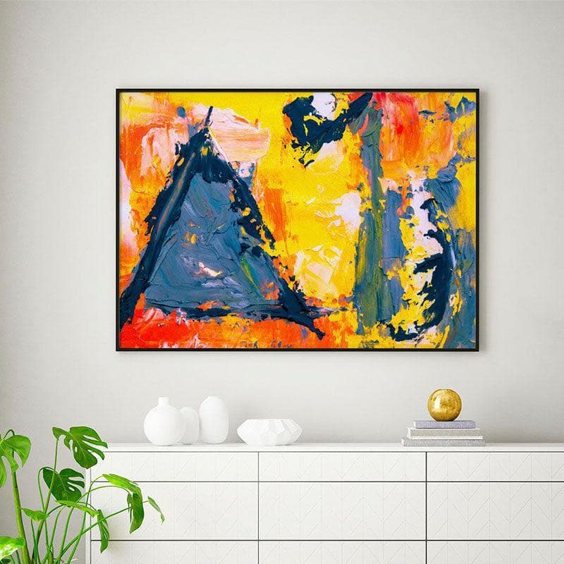 The Vibrant Colours Canvas Wall Painting - Black Frame