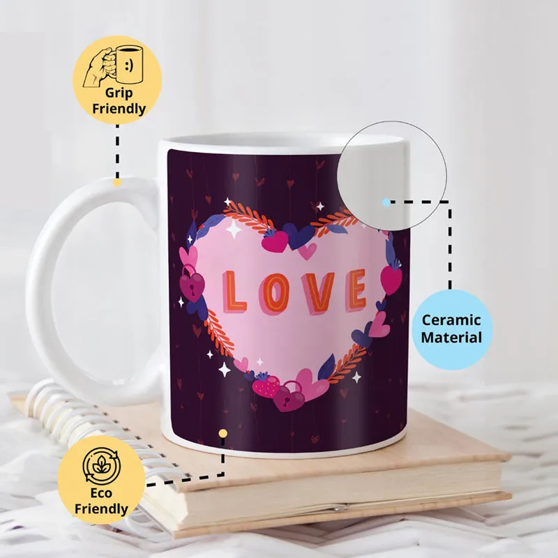 Heart Ballon Cushion Cover & Mug (300 ML) - Two Piece Set media 6