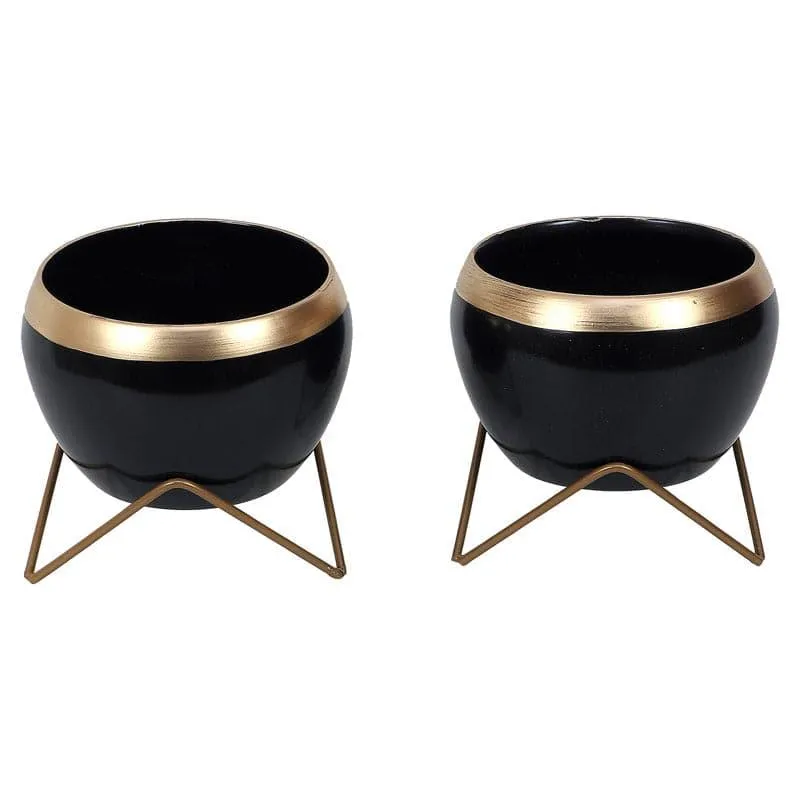 Apple Dun Planter (Black) - Set Of Two media 4