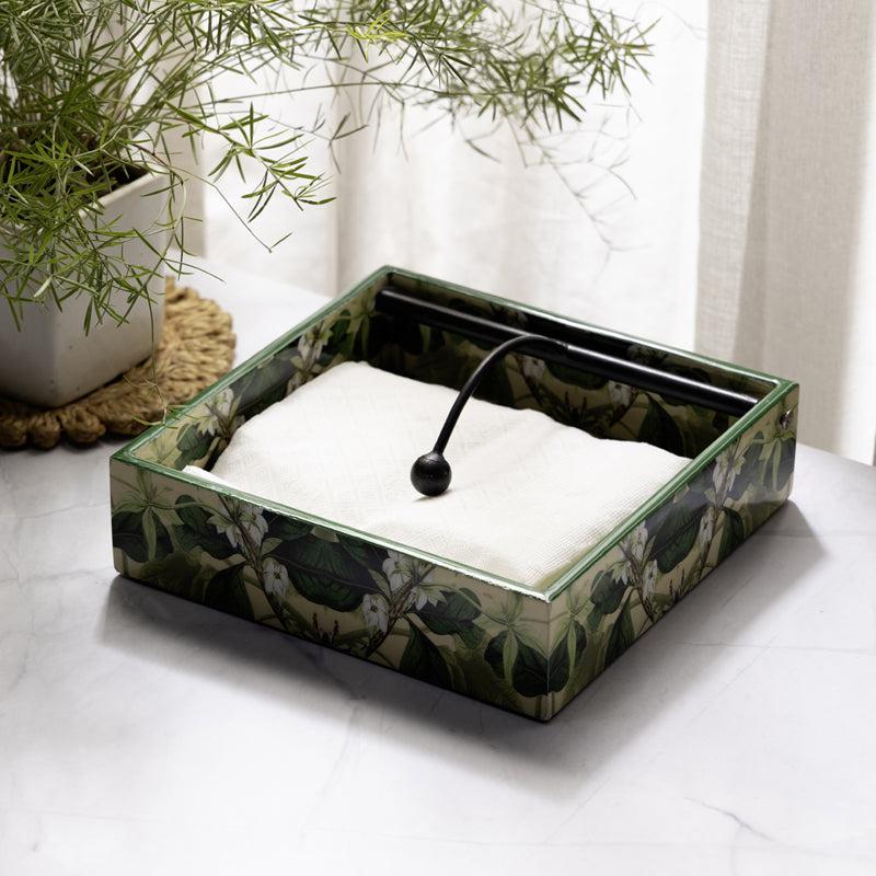 Lush Green Handmade Napkin Holder