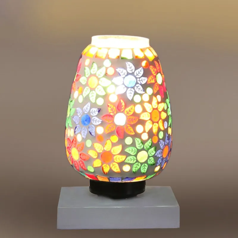 Astrine Glass Table Lamp With Wooden Base - Multicolor media 7