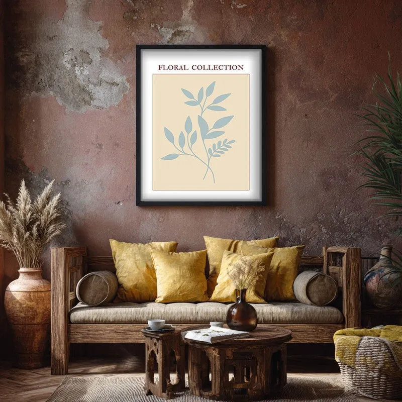 Midnight Flora Canvas Wall Painting With Black Frame media 7