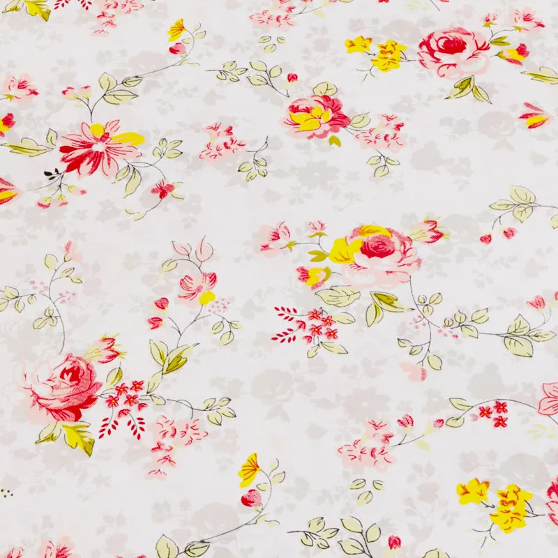 Dewdrop Floral Cotton Bedsheet (Peach) - 180 TC media 6