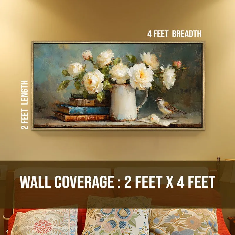Floral Whisper Canvas Wall Painting With Frame media 9