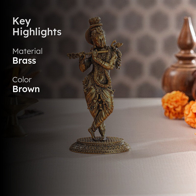 Lord Krishna Tribhanga Idol media 2