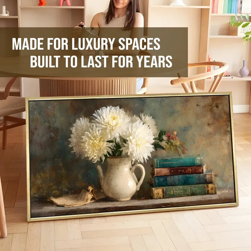 Bookish Breeze Canvas Wall Painting With Frame media 5