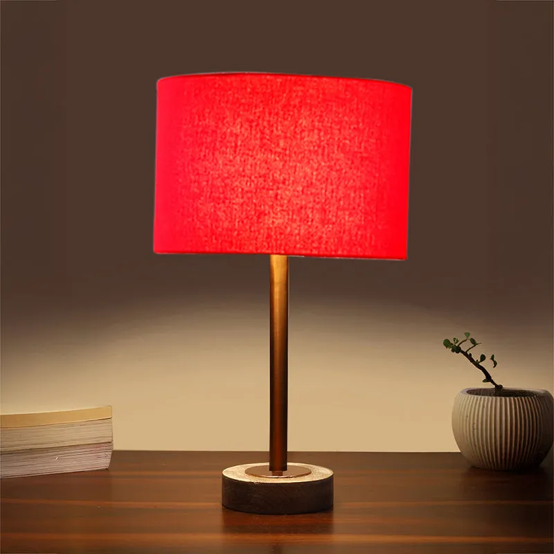 Cotin I Rodin Wooden Table Lamp - Red,Copper,White media 1