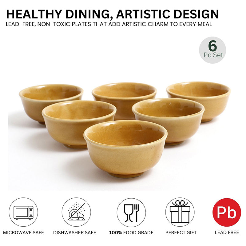 Brienne Ceramic Soup Bowl (150 mL/Brown) - Set Of Six media 4