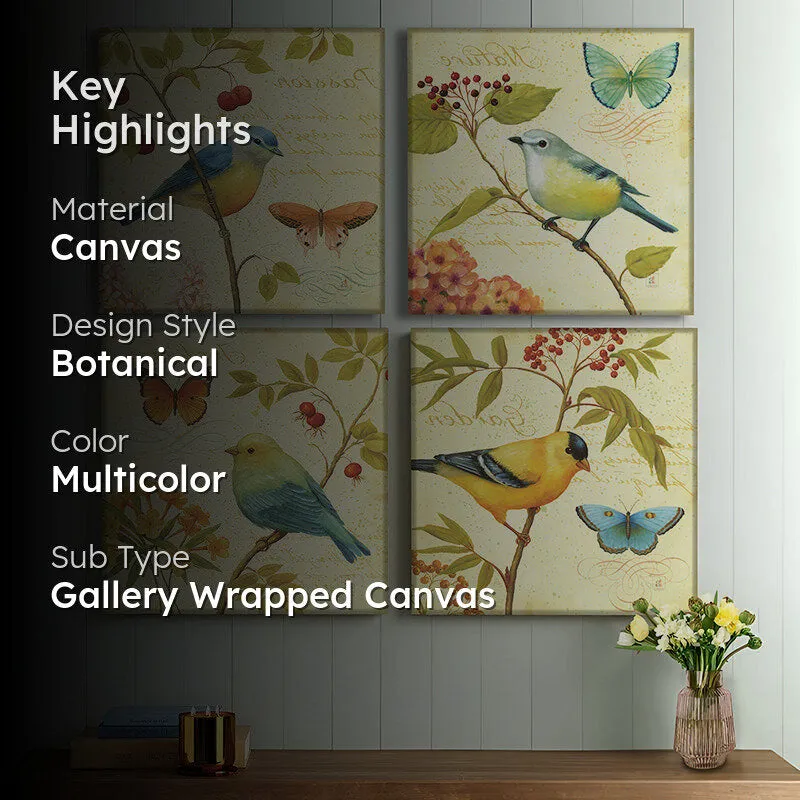 Birds & Butterflies Wall Art - Set Of Four media 2