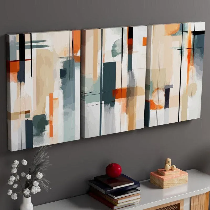 Abstract Merry Wall Painting - Set Of Three media 3