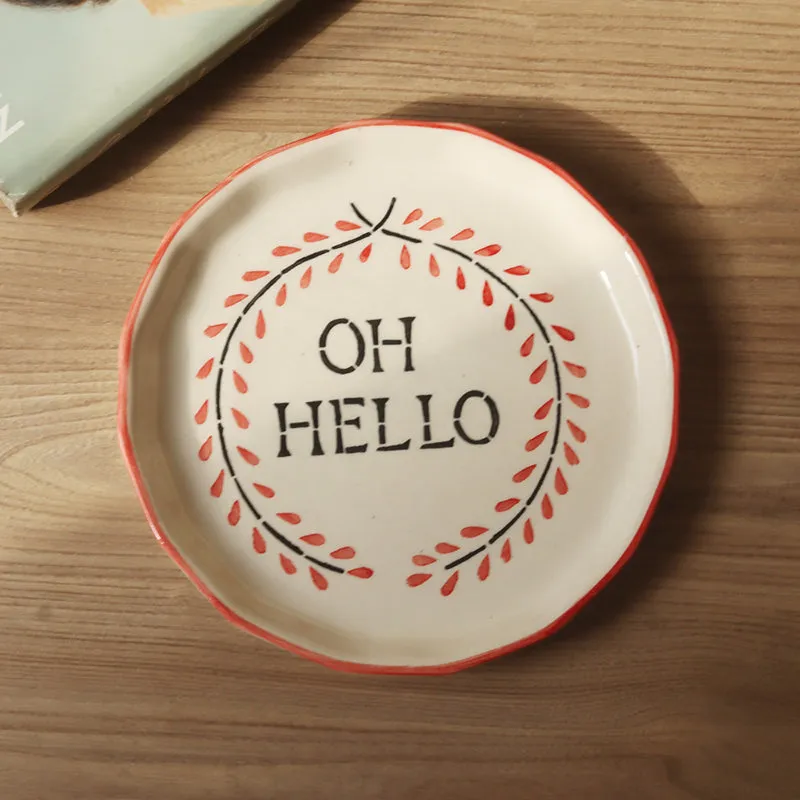 Oh Hello Ceramic Quarter Plate media 1