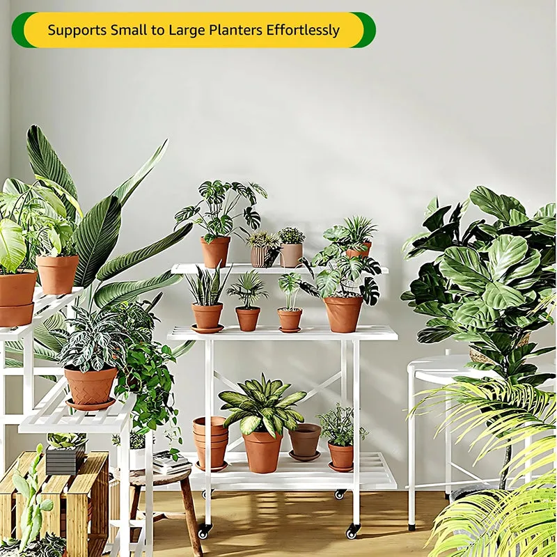 Lelia Metal Planter Stand - White media 5