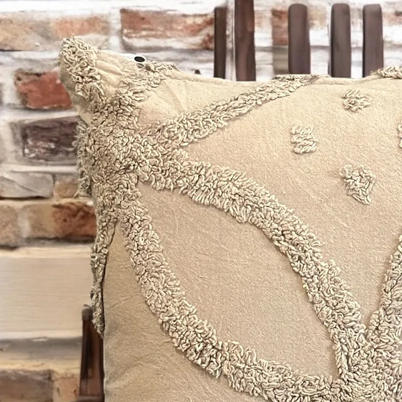 Kata Tufted Cotton Cover - Beige media 4