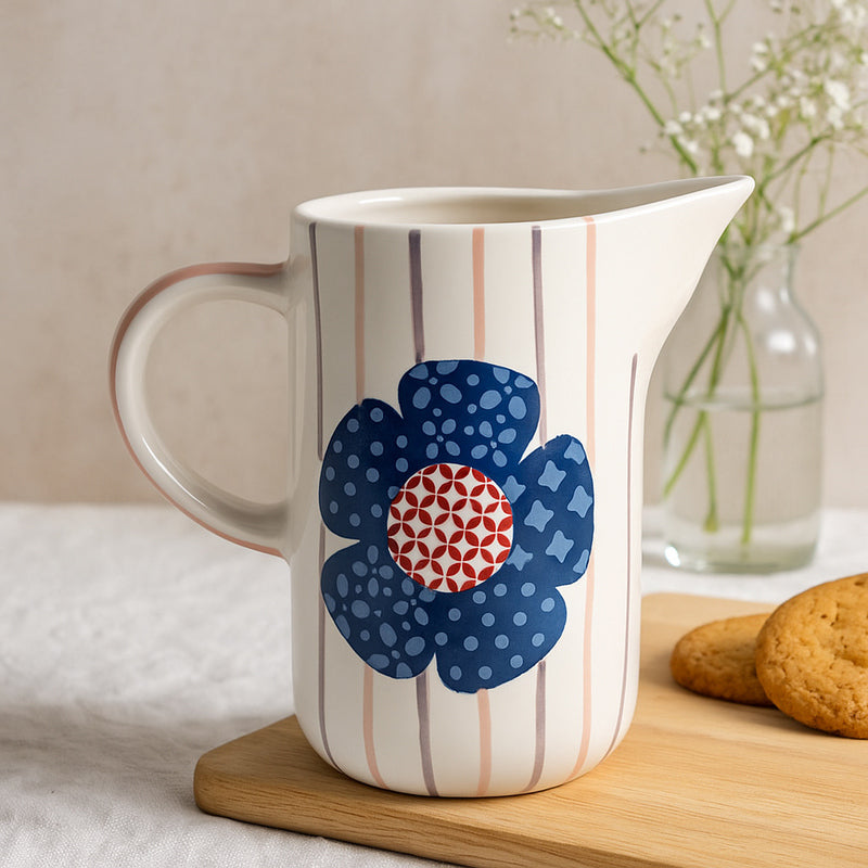 Adula Floral Handpainted Pitcher - 500 ML