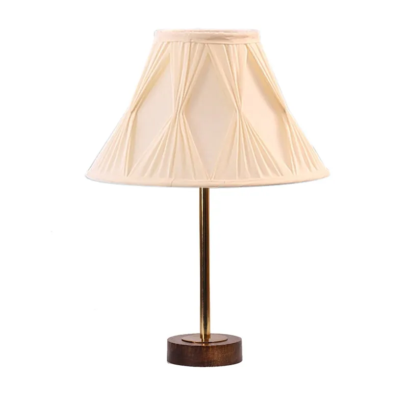 Pleatra Pinch Rodin Wooden Table Lamp - Ivory,Gold,Brown media 4