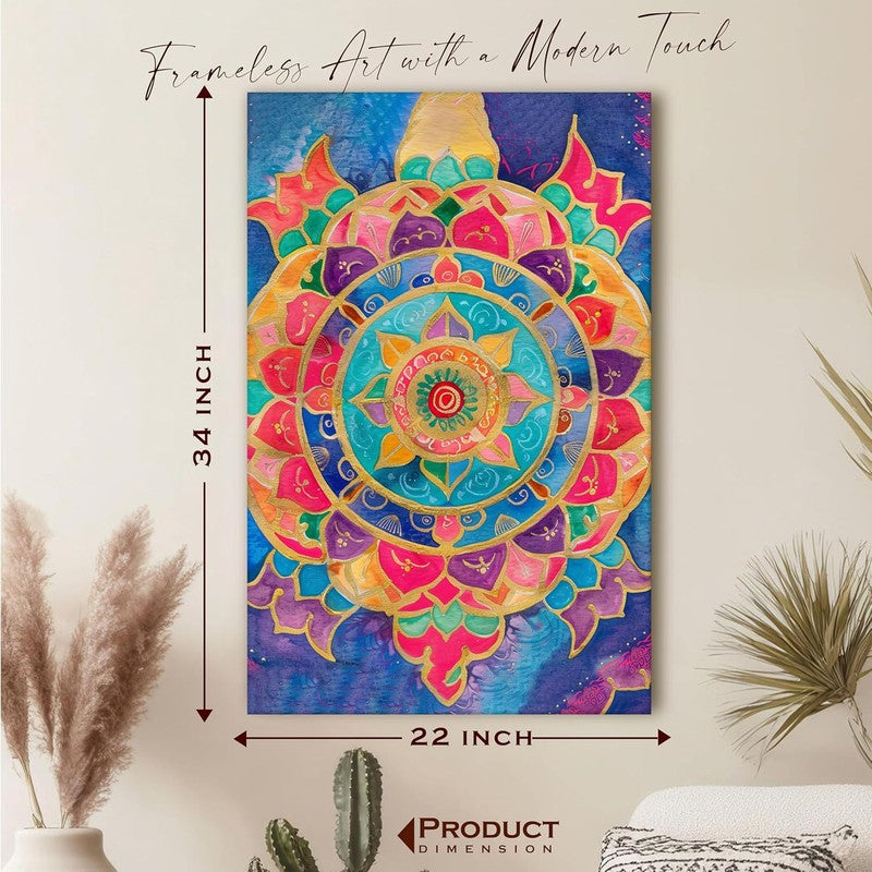 Vibrant Prism Mandala Wall Art Without Frame media 9