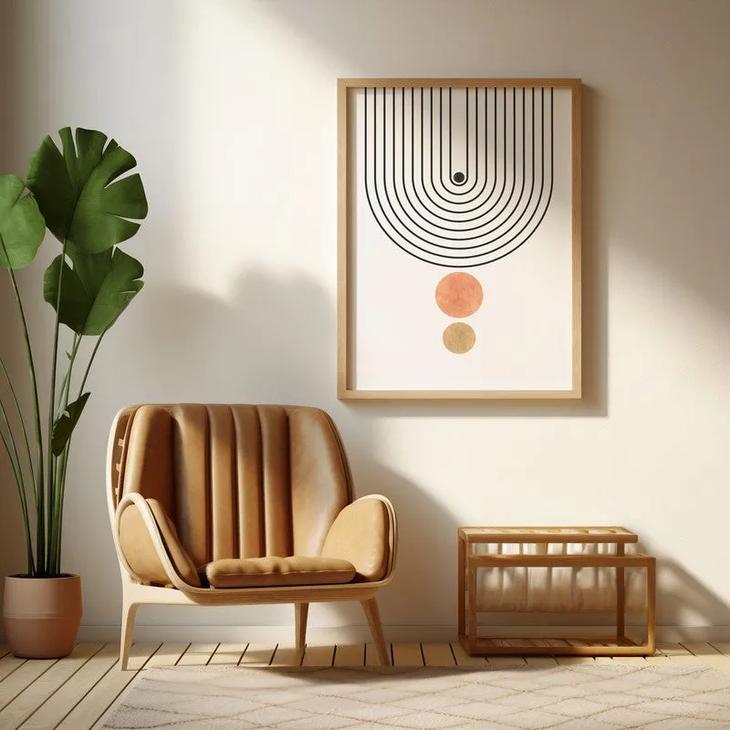 Warm Tones Canvas Wall Painting With Brown Frame media 6