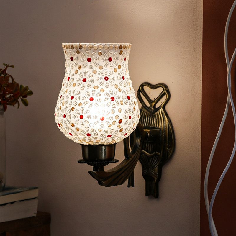 Idva Ziada Mosaic Glass & Metal Wall Lamp