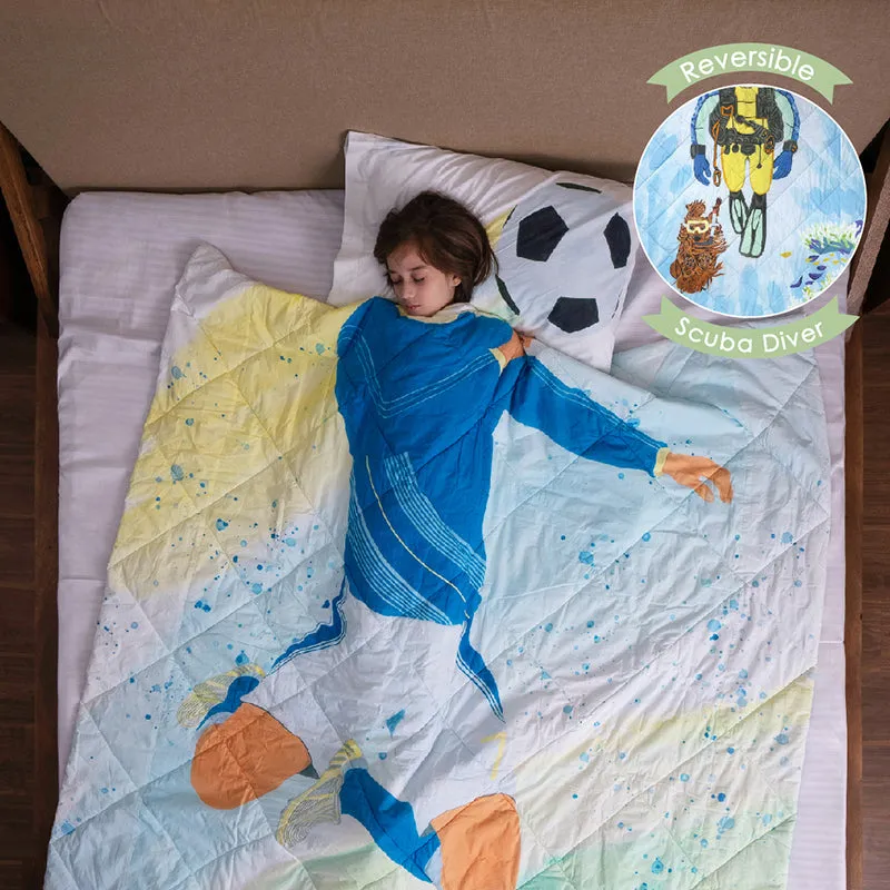 Soccer Buddies Reversible Cotton Comforter - 480 GSM media 1