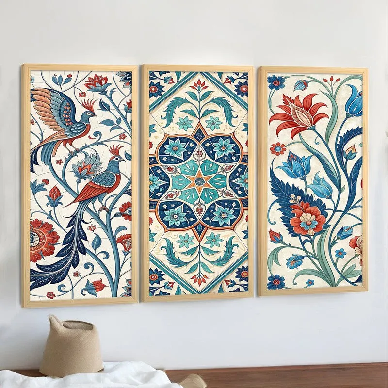 FloraGlow Wall Painting - Set Of Three media 3
