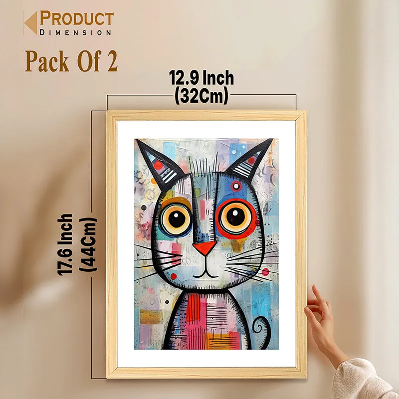 Psych Fauna Wall Art With Frame - Set Of Two media 9