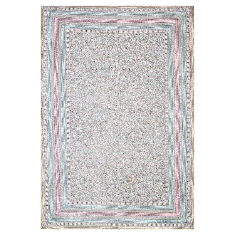 Viya Flora Diwan Set (Pink & Blue) - Six Piece Set media 5