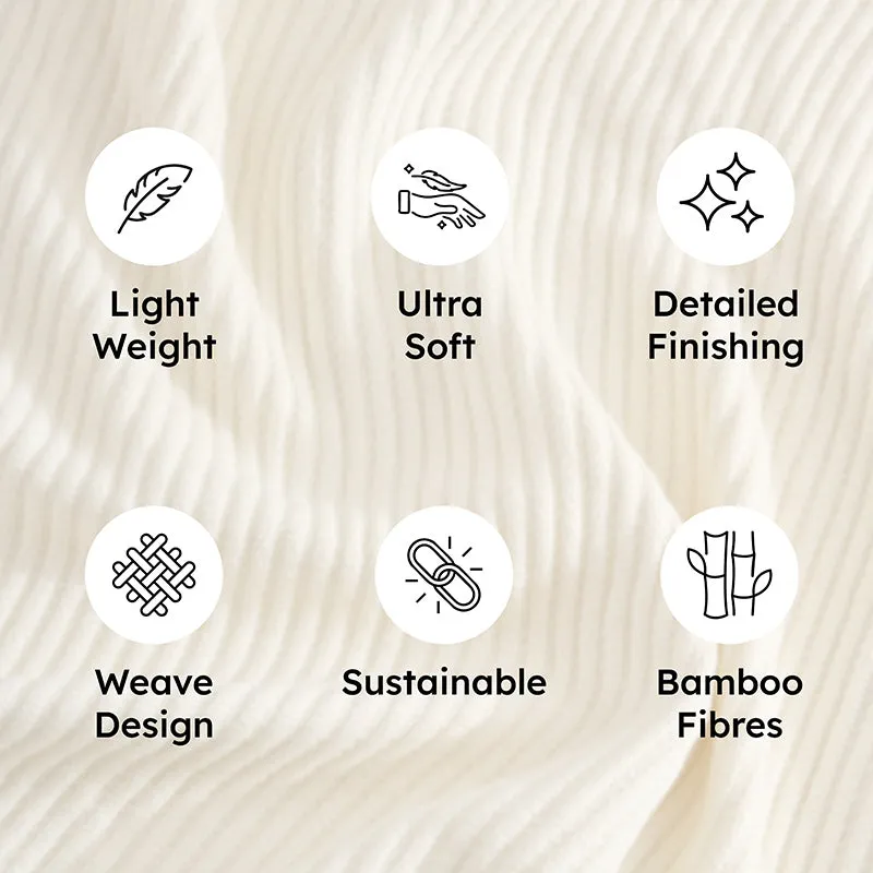 Wovelle Throw - Ivory & Grey media 6